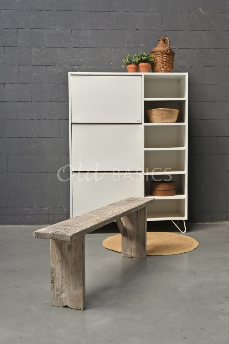 Lage bank, naturel, materiaal hout